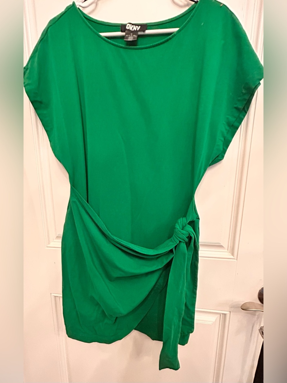 DKNY Emerald Green Crewneck Tee Dress.  NWOT, Size Large